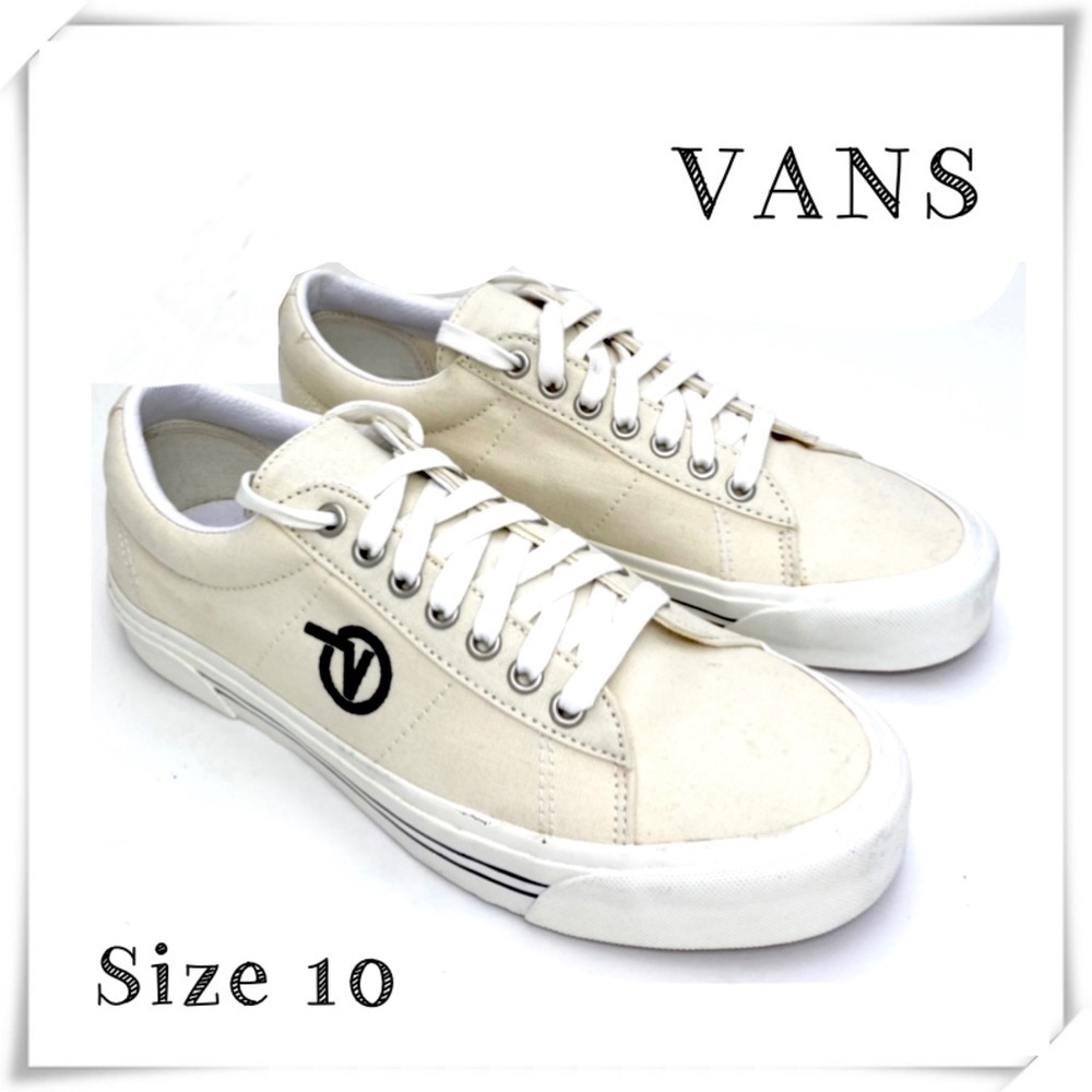 VANS Sentry V embroidered Logo Canvas Sneakers in Ivory